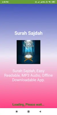 Surah Sajdah android App screenshot 0